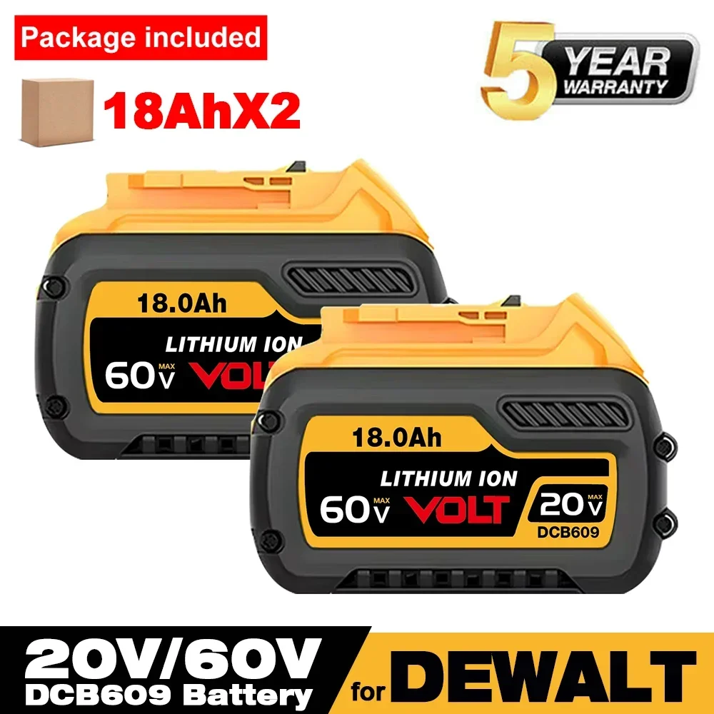 NEW DCB200 For Dewalt 60V DCB606 18000mAh 20V MAX Li-ion Battery DCB609 DCB205 DCB204 DCB206 DCB209 DCB182 Power Tool Battery