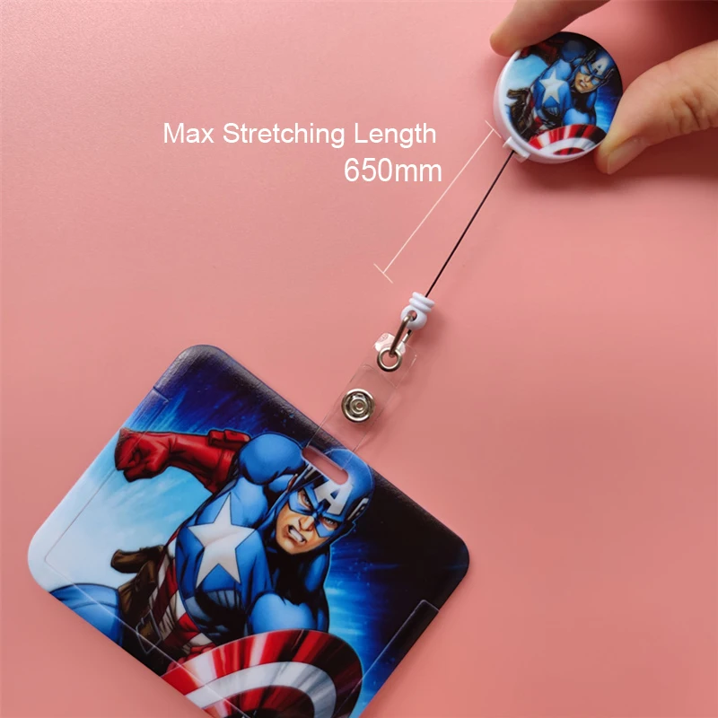 Disney Superhero Horizonta Kaarthouder Intrekbare Gesp Business Badge Card Case Mannen Card Clip Artsen Verpleegkundigen Hangen Credencial