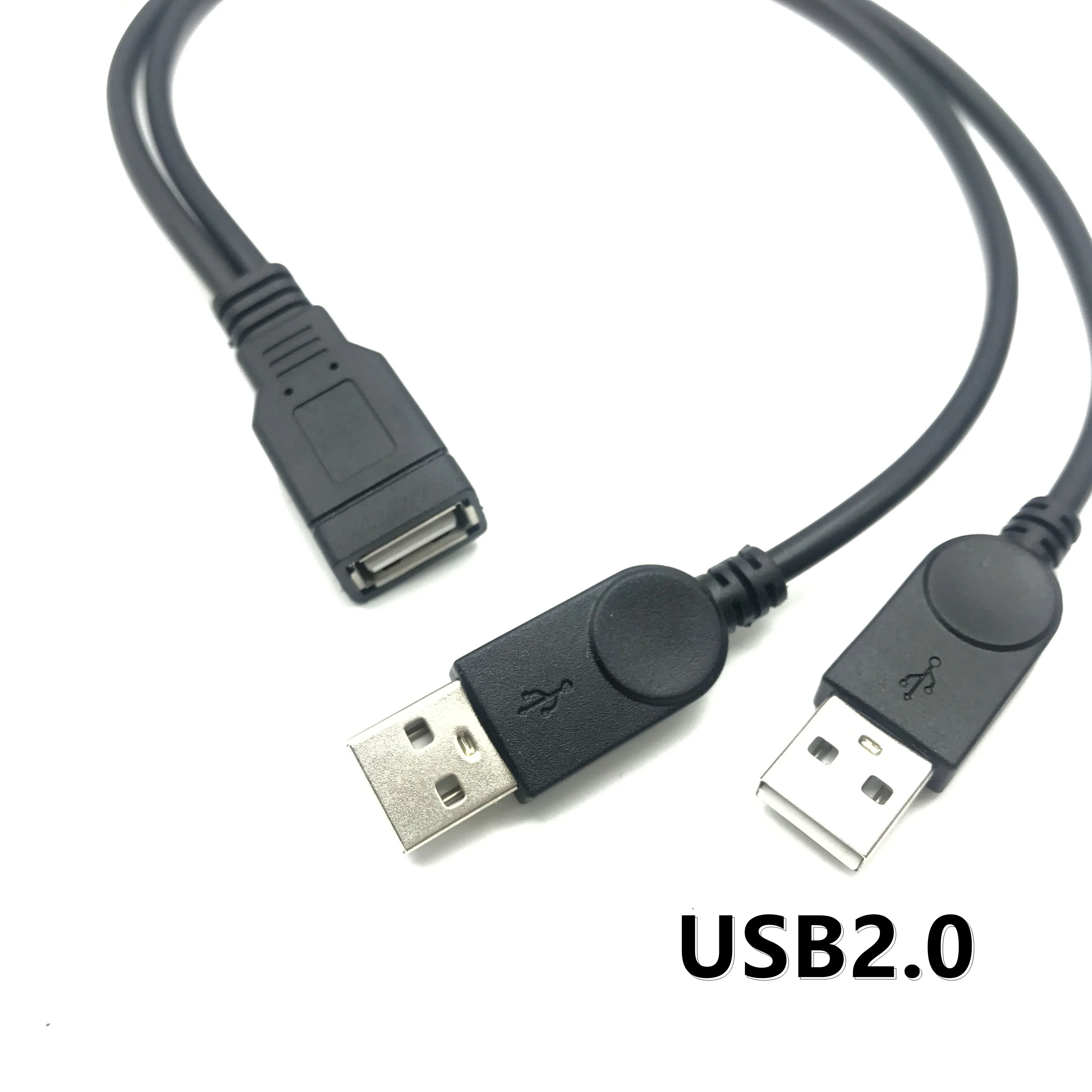 USB 3. 0 A 1 Feale to 2 Dual USB Male Data Hub Power Adapter Y Splitter USB Charging Power Cable Cord Extension Cable 39CM