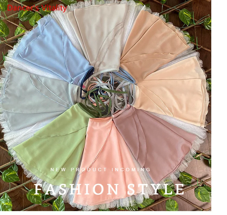 Women Ballet Tutu Skirt Gauze Colors One Piece Skirt Classical Dance Training Dress Art Examination Gymnastics Tutu Ballet