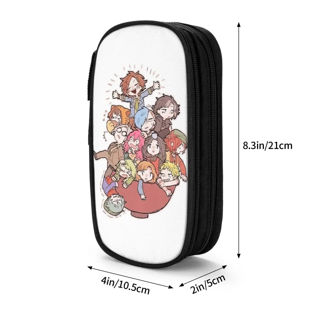 Imagem -06 - Kawaii Yttd Anime Game Pencil Case Sua Vez de Morrer Bonito Porta-caneta Bolsas Grande Armazenamento Escritório Zipper Lápis Meninas e Meninos