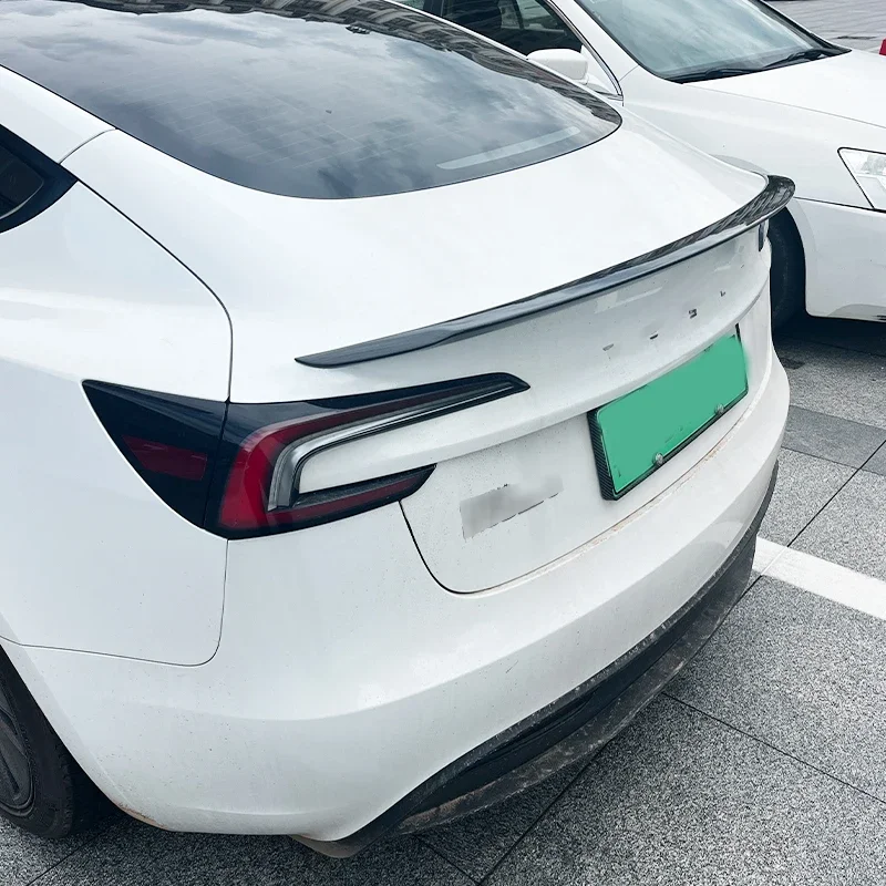 For Tesla New Model 3 Highland 2024 Spoiler Model3 Highlander Real Carbon Fiber Original Trunk Wing Car Accessories