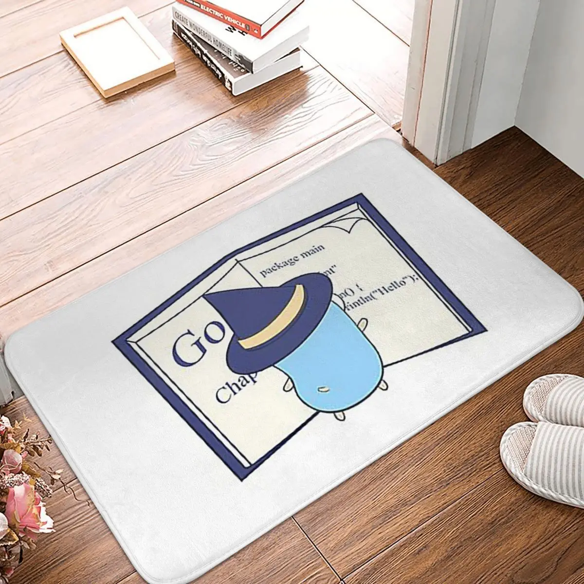 The Go Gopher Golang Witch Learning Anti-slip Doormat Floor Mat Carpet Rug for Kitchen Entrance Home Balcony Footpad Mats