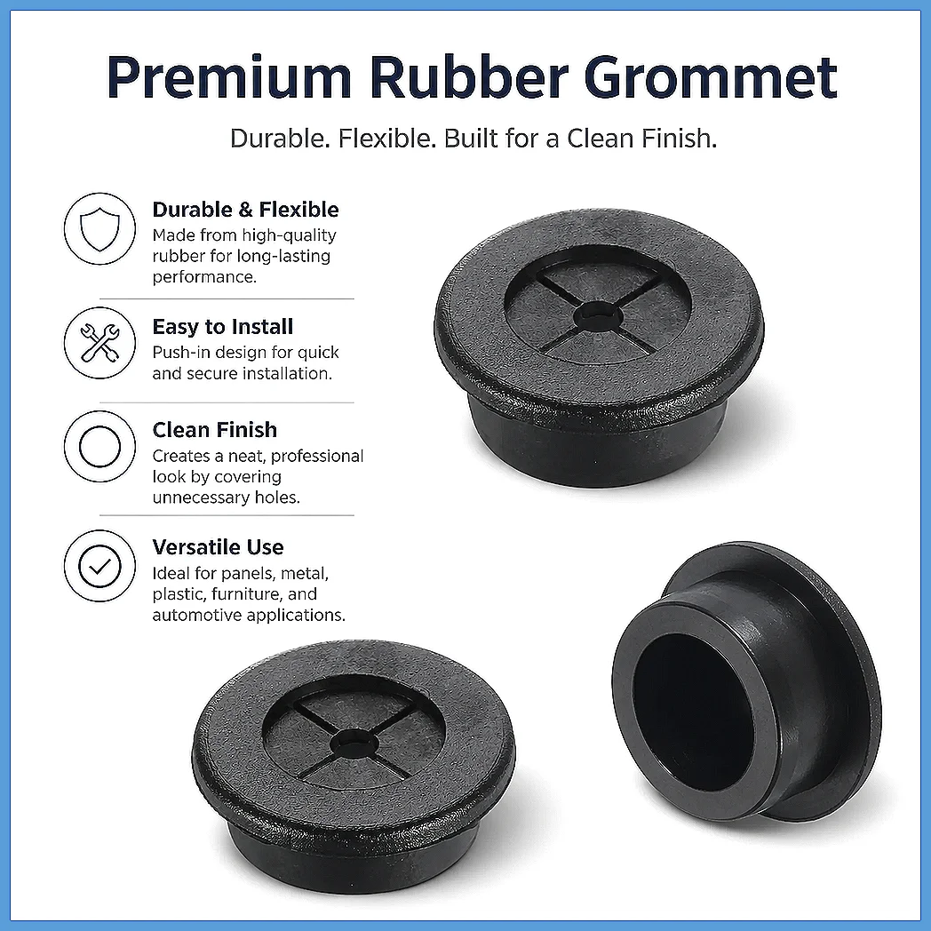 1/3/5pcs Cable Cord Grommet 25-28mm ID Desk Flexible Rubber Wire Hole Cover Pass Through for Office Computer Desk Wire Organi