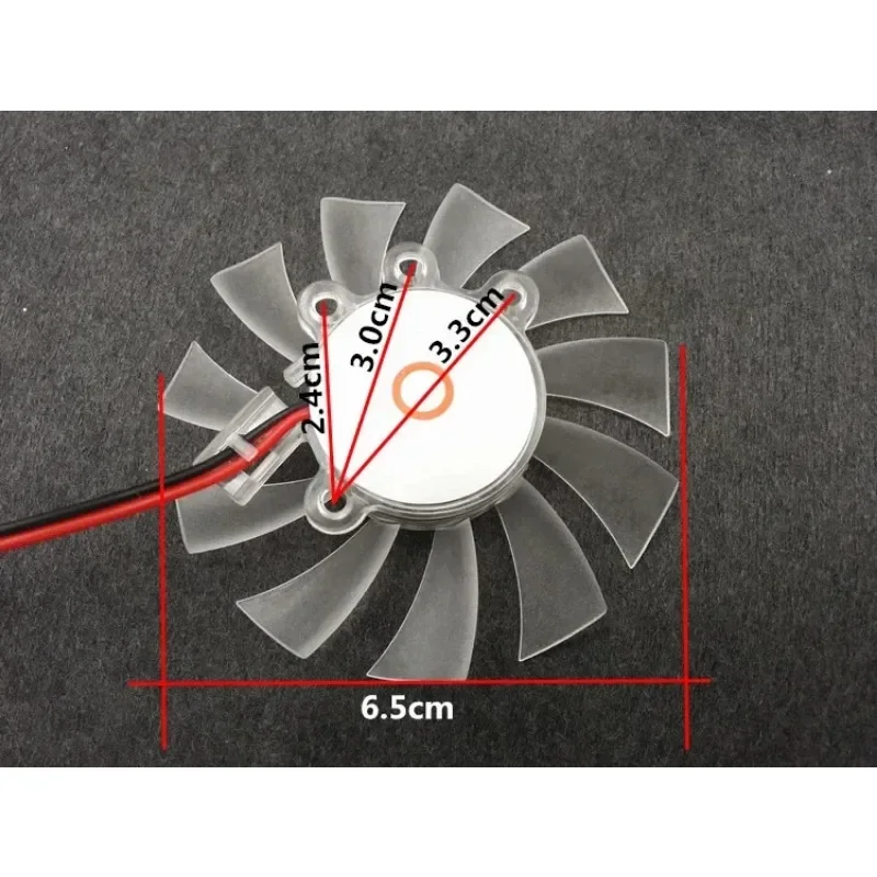 

pa 8 шт. 7010 лопасть вентилятора видеокарты, высокое качество, диаметр 65 мм, несколько отверстий, шаг 12 В, лопасть вентилятора для графики UNIKA, 2 контакта