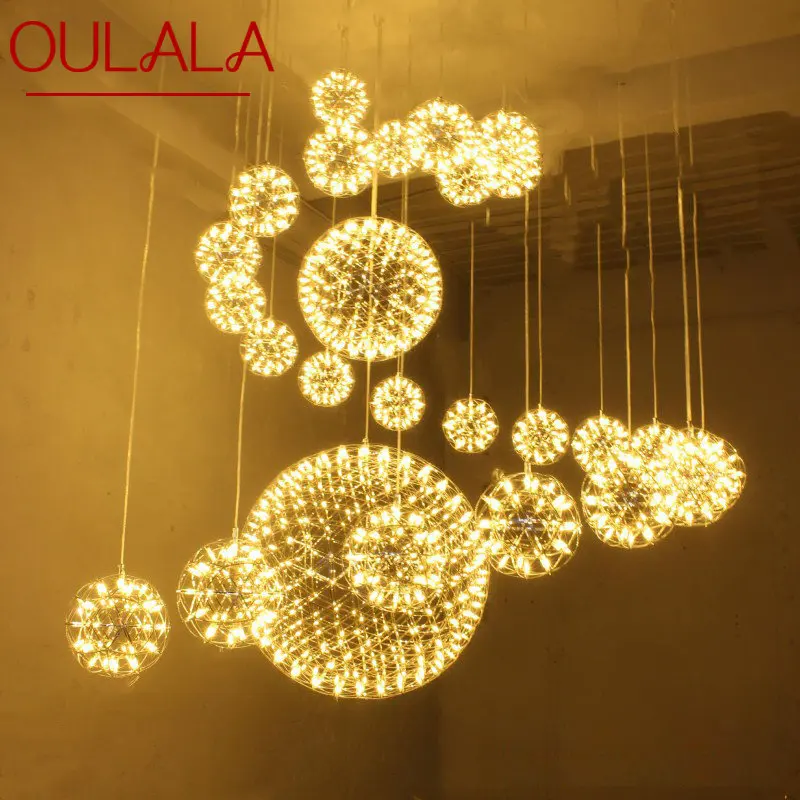 OULALA Contemporary Atmosphere Hanging Sparking Ball Light Decoration Party LED String Lights for Wedding Walkway Ceiling