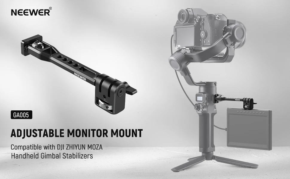 NEEWER Verstellbare Feldmonitorhalterung 360° ° Rotierende Kameramonitorhalterung für DJI RS4 Pro RS3 RS2 RSC2 ZHIYUN Crane 2S Crane 3 3S – Detail 1