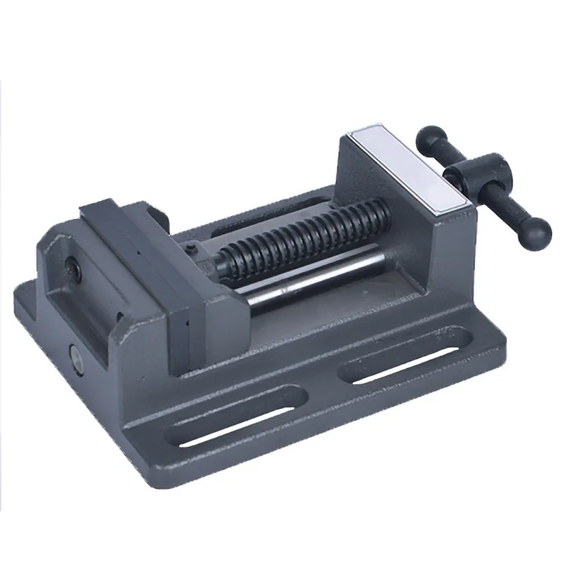 4 Inch Guide Rod Type Heavy-Duty Precision Drilling Machine Flat Mouth Vise Drilling and Milling Machine Fixture Bench Vise