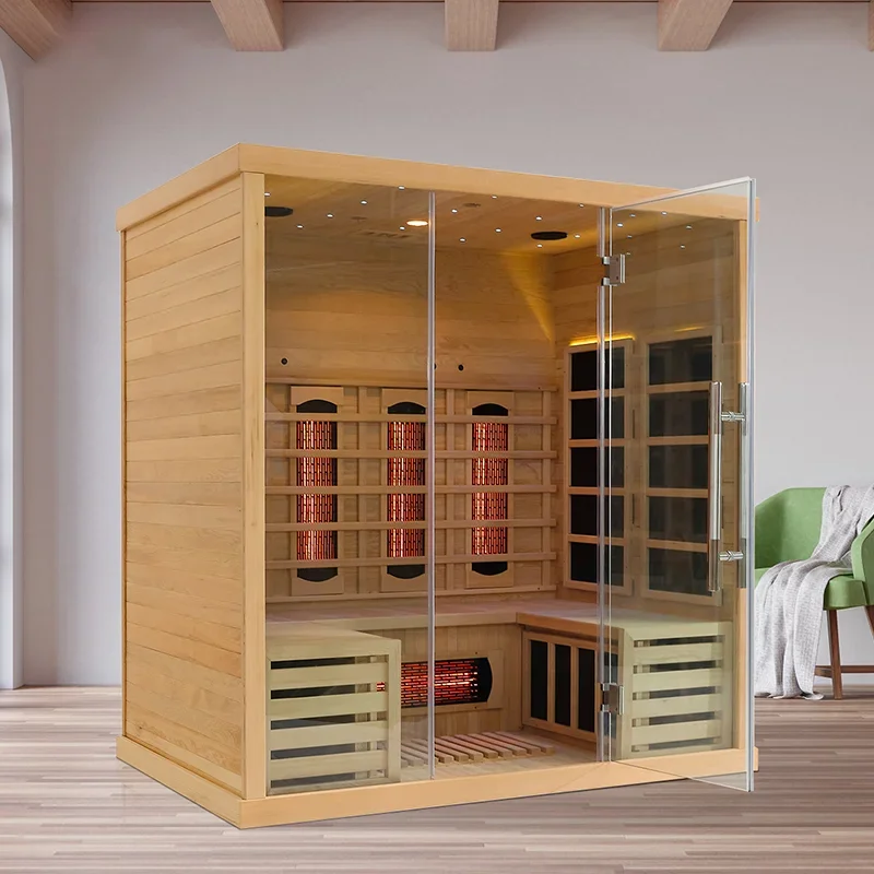 Canadian Hemlock Indoor Solid Wood Infrared Sauna