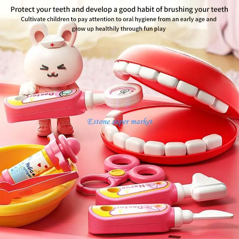 090B Educational Pretend Play Medicals Set Toy With Storage Case And Realistic Accessories Kids Doctor Role Playing Toy
