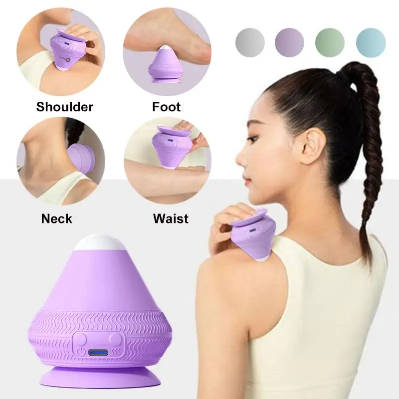 سيليكون مدلك الكرة USB قابلة للشحن تهتز تدليك الكرة اللياقة البدنية العضلات الخصر الظهر الاسترخاء مدلك لتخفيف الآلام #1