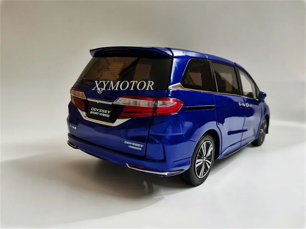 1:18 For Honda Sport ODYSSEY Hybrid 2019 MPV Metal Diecast Model Car Blue Toys Hobby Gifts Display Collection Ornaments