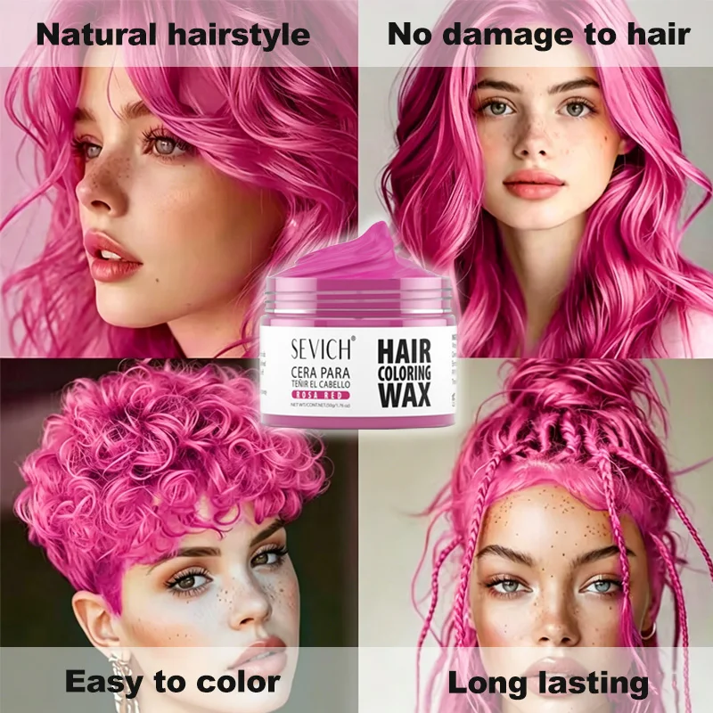 14 Color DIY Hair Dyed Mud Hair Colour Wax Easy To Wash Coloring Cream One-time Hair Beard and Eyebrows Colour Temporary Product