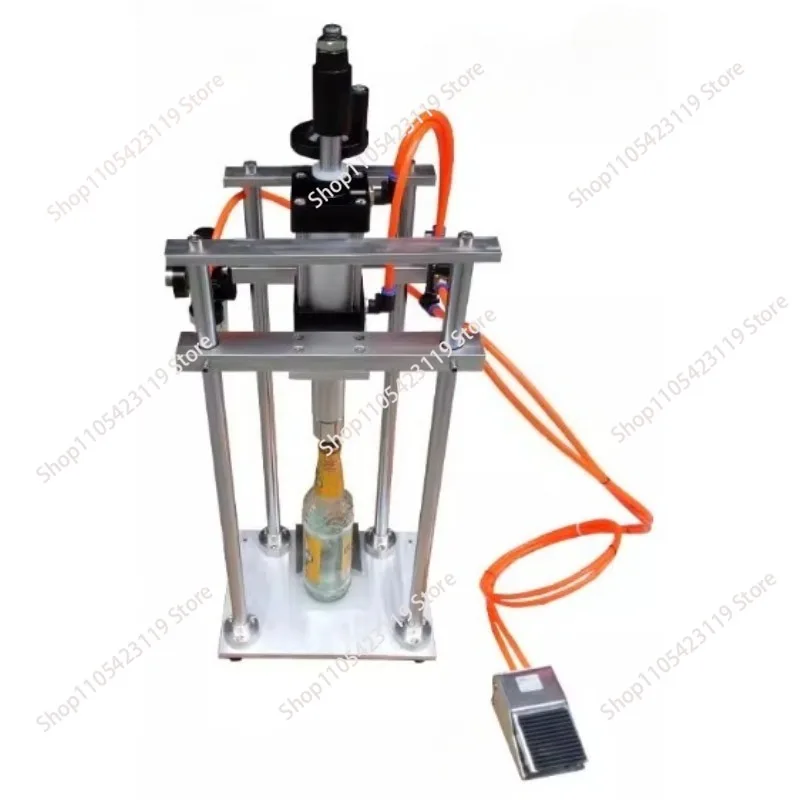 Pneumatic Drinking Locking Crown Corking Machine Juice Soda Bottle Capper Beer Bottle Crown Capping Machine