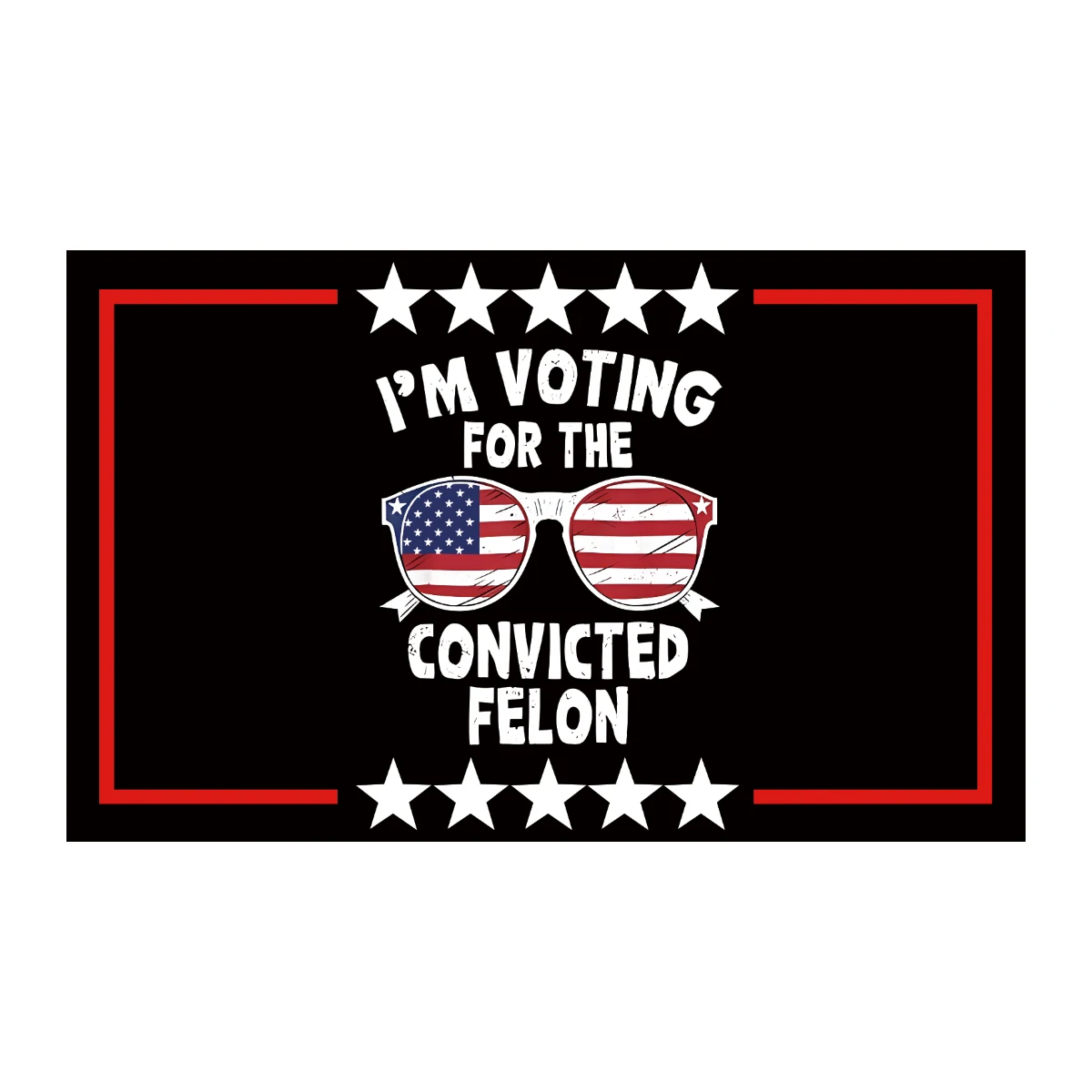 10pcs I'm Voting for The Convicted Felon Funny Pro Trump 2024 Trump Mugshot Stickers Laptop Bumper Decals Waterproof Car Sticker