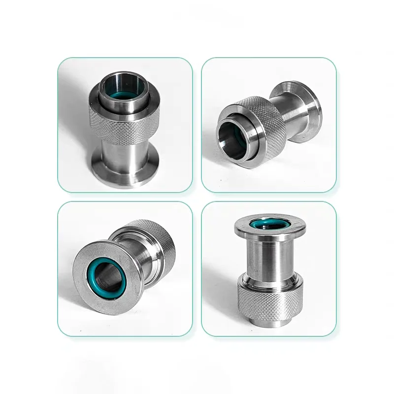 1pc KF Vacuum Gauge Base Quick Mounting Vacuum Welded Gauge Joint 304 Stainless Steel Gauge Base