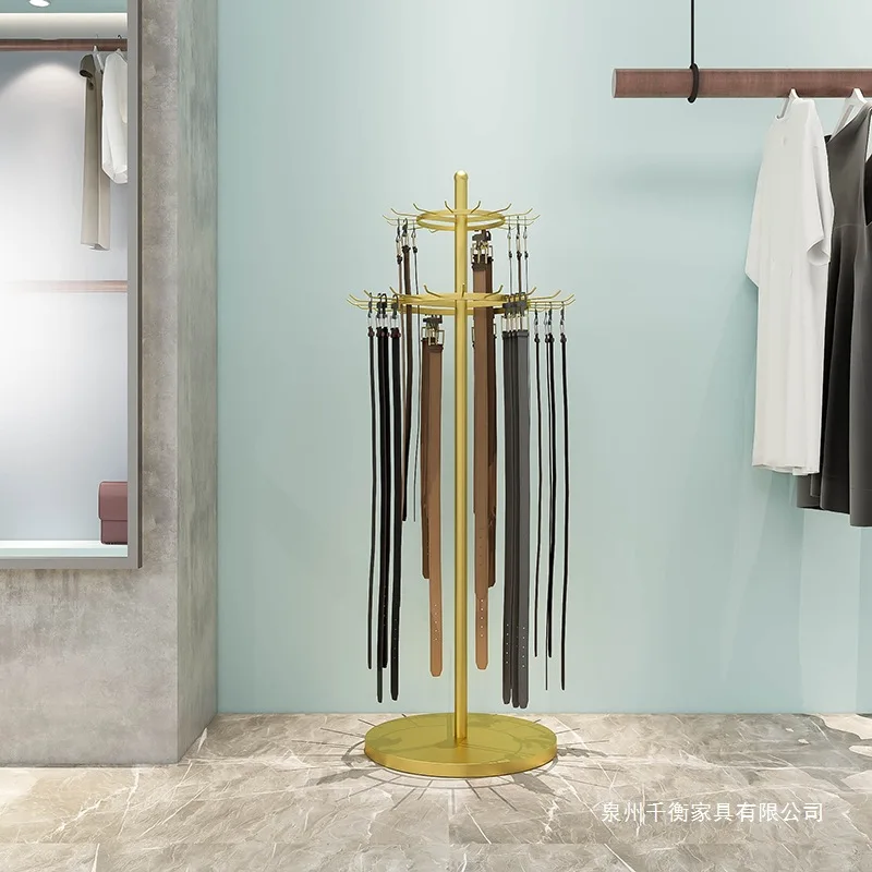 Shopping mall belt display rack, foreign trade leather goods, belts, bags, belt storage racks, store belt display shelves