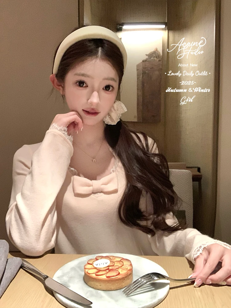 

Женская зимняя базовая кофта Acaine Soft Spoken, розовая, с длинным рукавом, круглым вырезом, имитирующая флис, для ношения под одеждой, многослойная, свободного кроя.