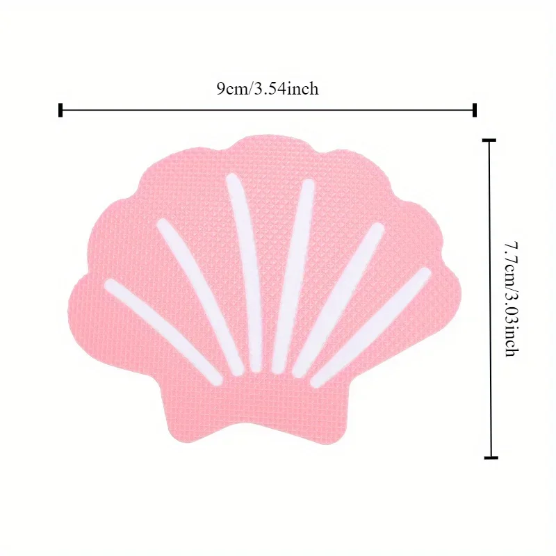 20pcs/1set Anti slip silicone bathtub sticker, shell bathroom sticker, shell shaped anti slip sticker bath mat