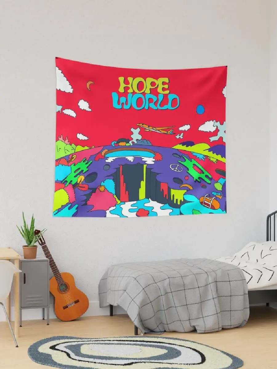 JHope Hope World Album Art Throw Tapestry for Home Decor