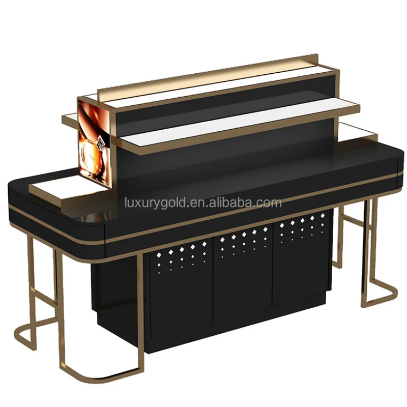 

Custom. Customize Size Cosmetics Display Booth Stand Metal Make Up Display Stand Shop Counter Display Perfume