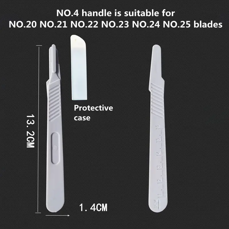 Imagem -04 - Lâminas Cirúrgicas Médicas Estéreis para Cortar Telefone Reparo Pcb Faça Você Mesmo Escultura Animal Sobrancelha Faca de Bisturi No.20-no.25 20100 Pcs