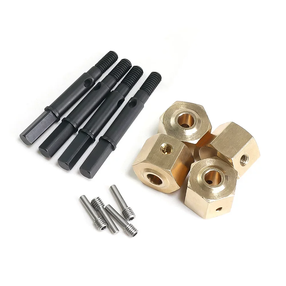 6mm Extended Wide Wheel Hex Hub Adapter Full Set For LC Racing MK-07 RC Monster Truck OP Upgrade Parts