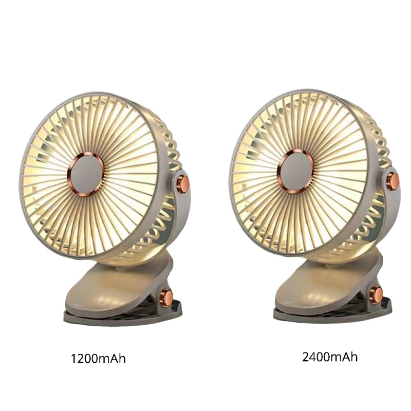 USB Charging Clip Fan Portable Clip Fan 5 Speed Quiet Mini Personal Desk Fan 720° Rotation Fan