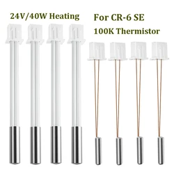 4pcs CR-6 SE 24V 40W Cartridge Heater 100K Thermistor Temperature Sensor XH2.54 Terminal 3D Printer Parts For CR6 SE Heating Rod