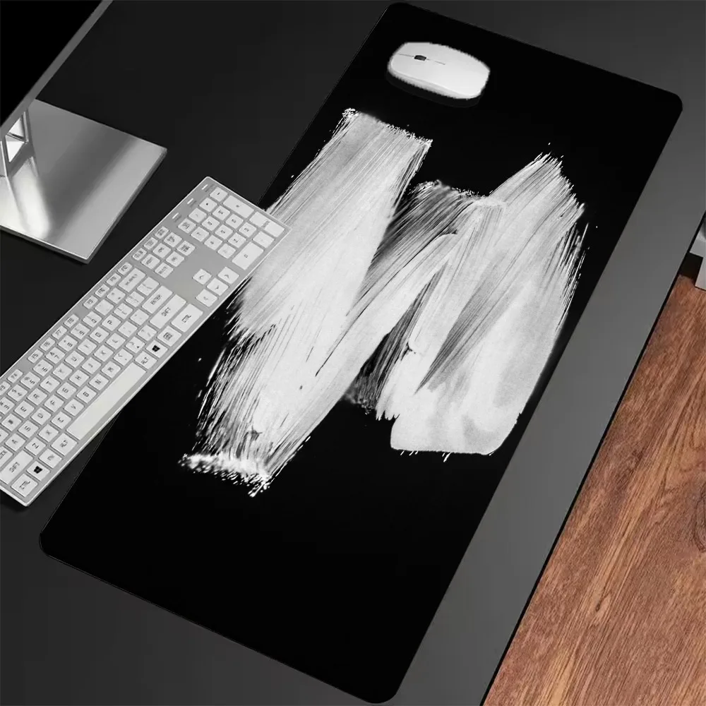 

Коврик для игровой мыши большого размера с черно-белыми буквами и граффити «Z», гладкий, износостойкий, настольный коврик для киберспорта с заблокированным краем