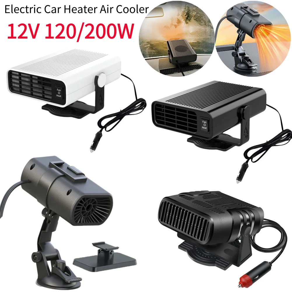 Car Heater Portable Electric Heating Fan Automatic Windshield Dryer Defogging Demister Defroster Car Accessories 12V 120/200W