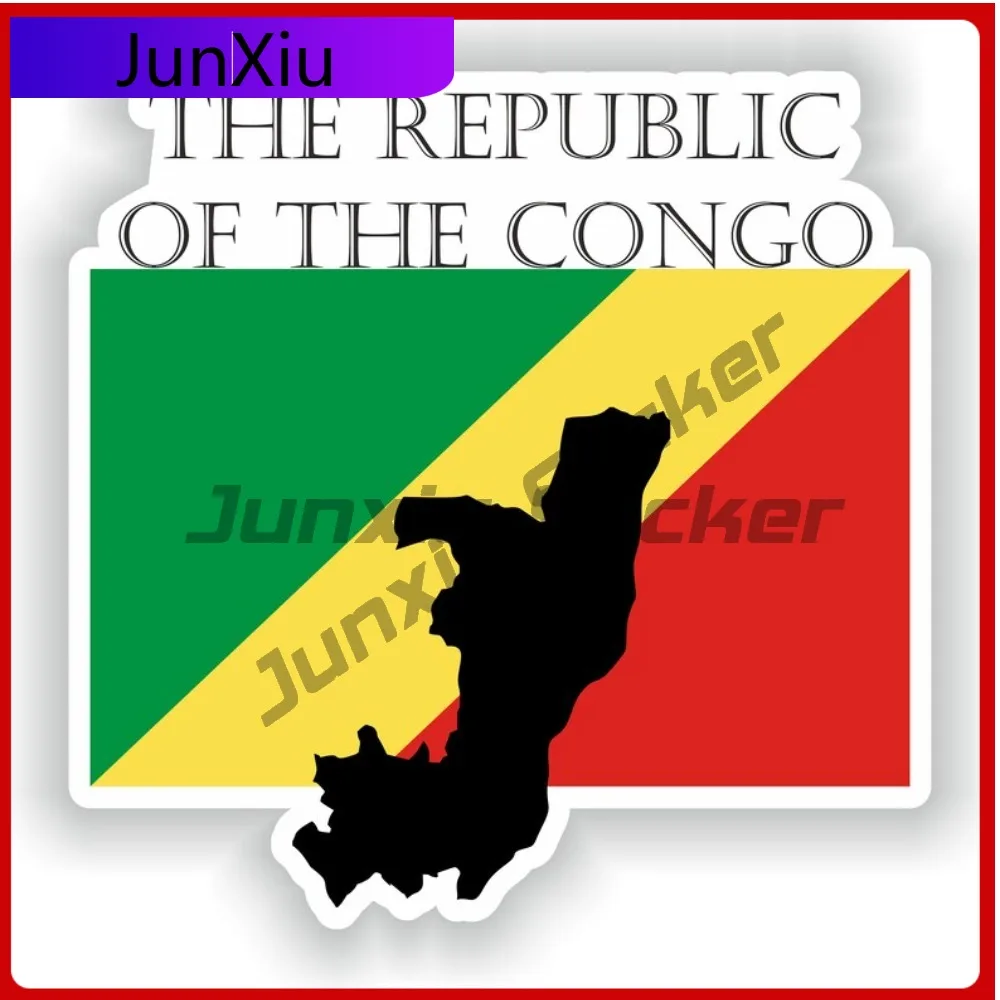 

Republic Of Congo Flag National Emblem Map Outline Vinyl Sticker Camping Car Cover Suv Bumper Waterproof Outdoor Decals Motorcyc