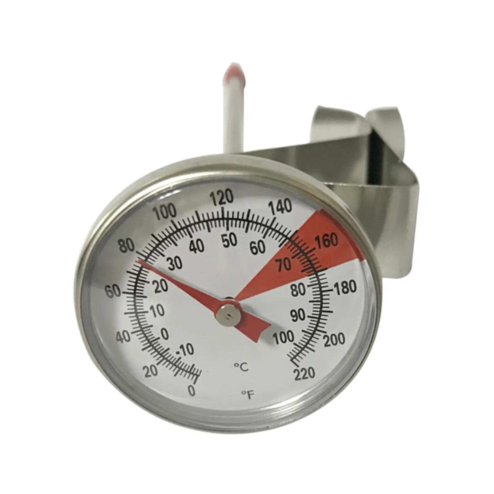 Milk Thermometer and Clip Kitchen Tools Instant Read Thermometer for Steak Milk Foam Cheese Making Frothing Milk Grill Turkey