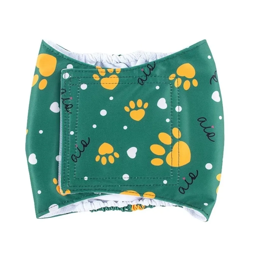 Fashion Cute Dog Paw Print Male Dog Diapers Dog Diaper Doggie Diapers Washable Belly Bands Reusable Male Dogs Wraps