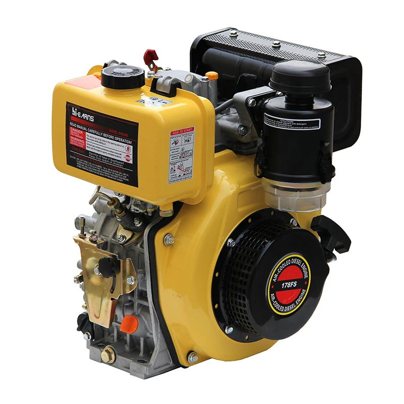 4HP 3.8kW 1500RPM Air-Cooled Diesel Engine HR178FS Keyway Shaft With Electric Start Euro 5 Emission Standard