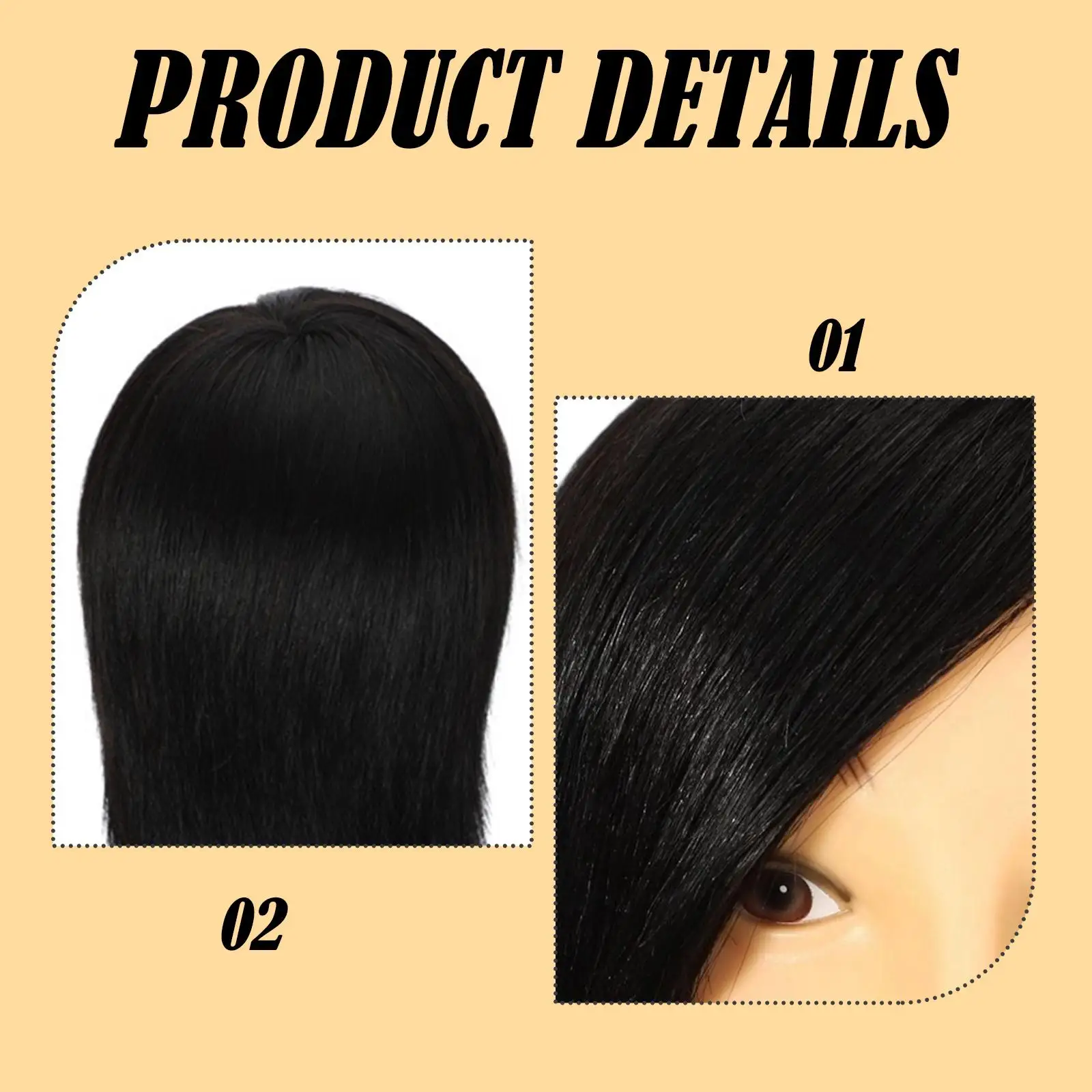 Männlicher Schaufensterpuppenkopf, Kosmetologie, Schaufensterpuppe, Friseur-Trainingspuppe, Trainingskopf für den Friseursalon