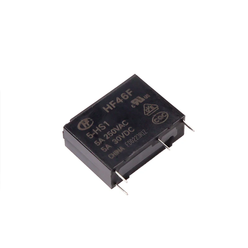 5PCS 30VDC Power Relays HF46F-005-HS1 HF46F-012-HS1 HF46F-024-HS1 5-HS1 12-HS1 24-HS1 5A 250VAC 4PIN 5V 12V 24V DC