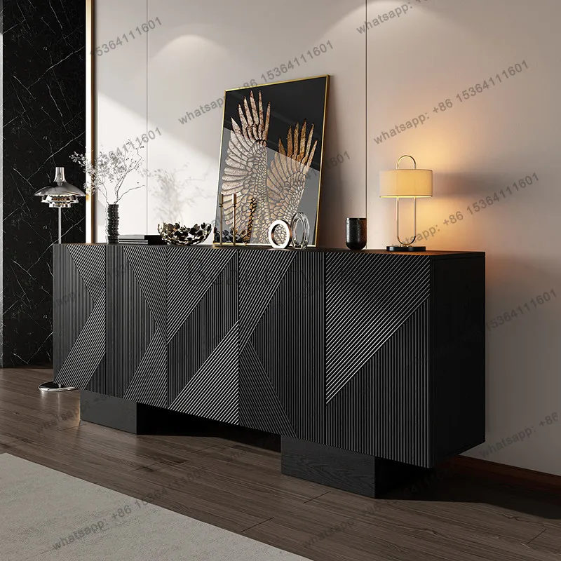 FG Italian light luxury dining side storage cabinet entrance cabinets foyer shoe locker Armoire Display sideboard Showcase cabin