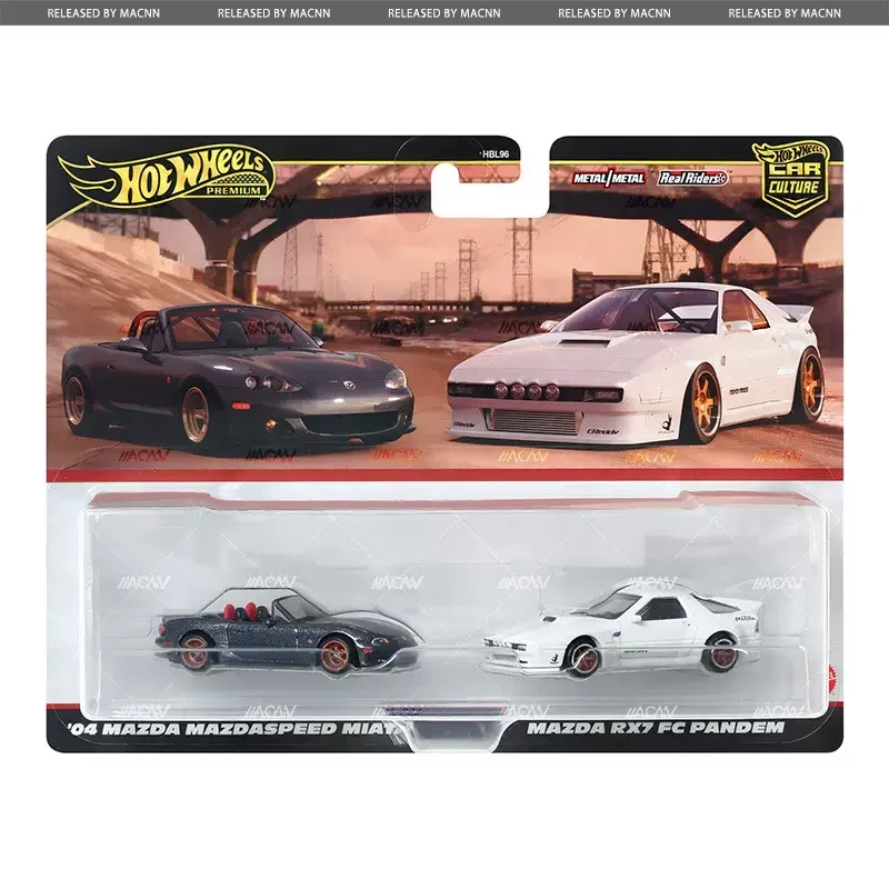 Original Hot Wheels Premium Car Culture Toys for Boys 1/64 Diecast Toyota Land Cruiser Ford Sierra Cosworth Escort RS Mazda RX7