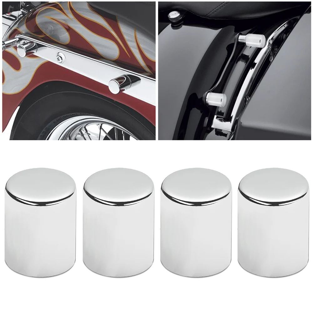 

4pcs Motorcycle Accessories Docking Hardware Point Cover Chrome For Harley Touring Dyna Softail Sportster Fat Bob Springer Glide