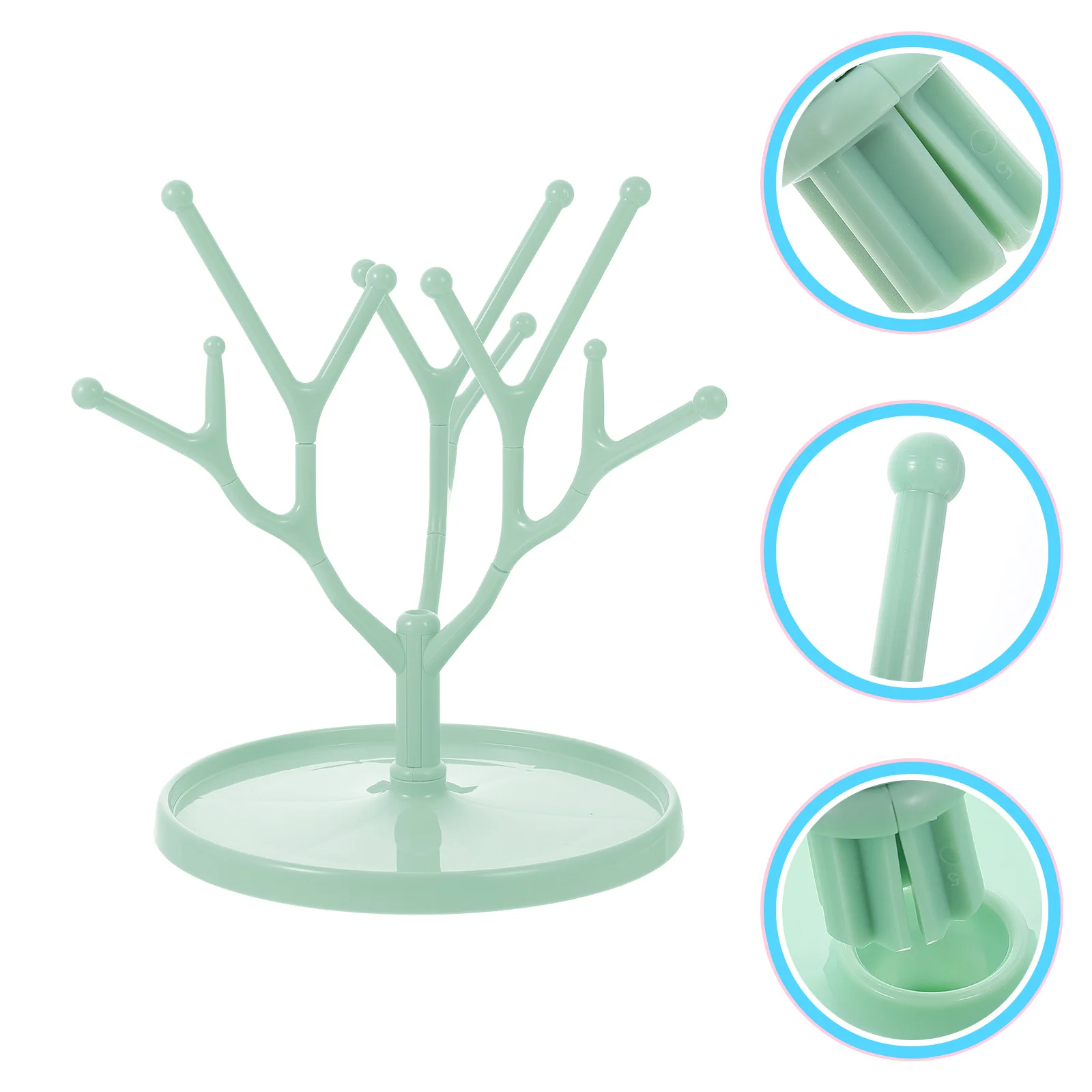 رف تجفيف الزجاجات، أوتاد قابلة للتعديل، مادة آمنة، متانة، سهلة التفكيك، دعامة كأس للأطفال الصغار #2