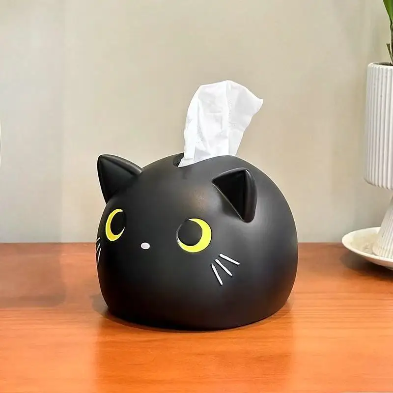 Pudełko na chusteczki CartoonTissue Box Home Living Cute Cat Room Kitchen Desktop Multi Functional Paper Box Creative Fashion Home Decoration
