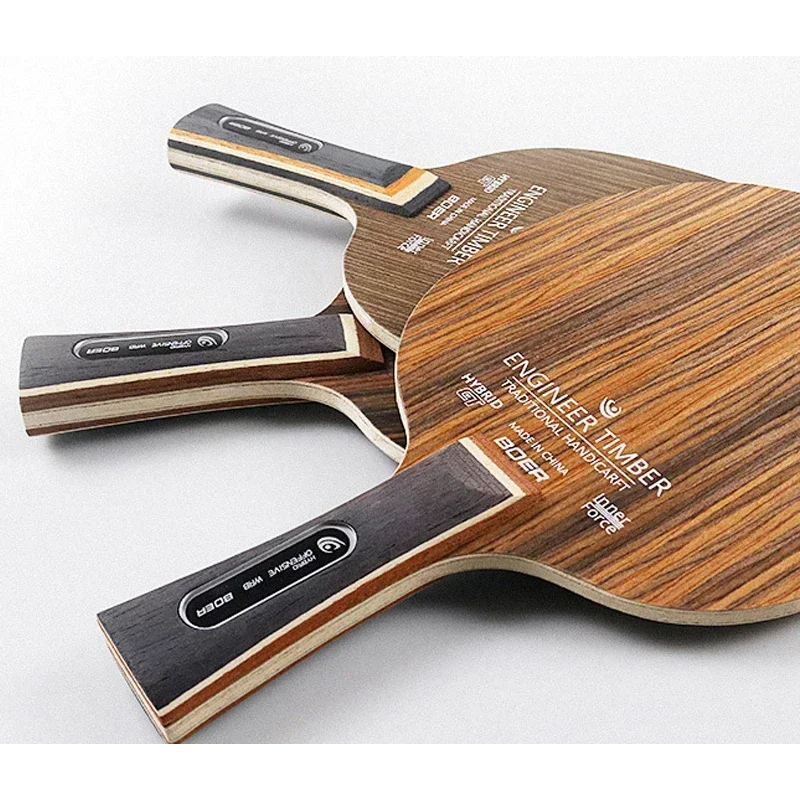 BOER Engineer Table Tennis Board Blade Base 5 Ply Pong Blade Paddle Bottom Plate Table Tennis Racket Pong Bat Equipment