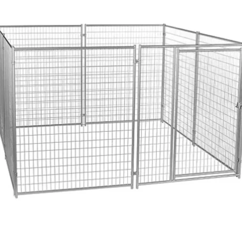 Dog Run Cage/pet Playpen Dog Kennel/metal Classic Large Galvanized Outdoor Pet Cages, Carriers & Houses for Dogs 1 Set 4.0mm