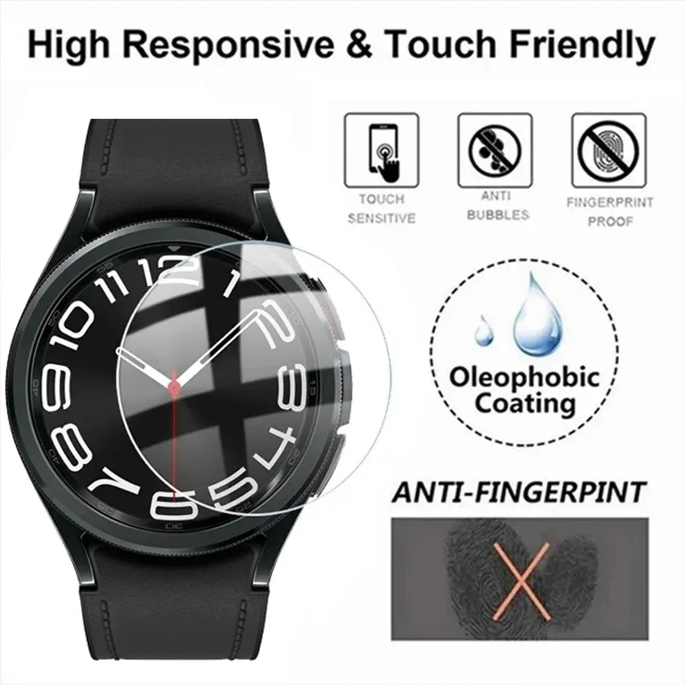 Vidrio templado para Samsung Galaxy Watch 7/FE 40mm 44mm película protectora de pantalla HD antiarañazos para Galaxy Watch 7 Ultra 47mm