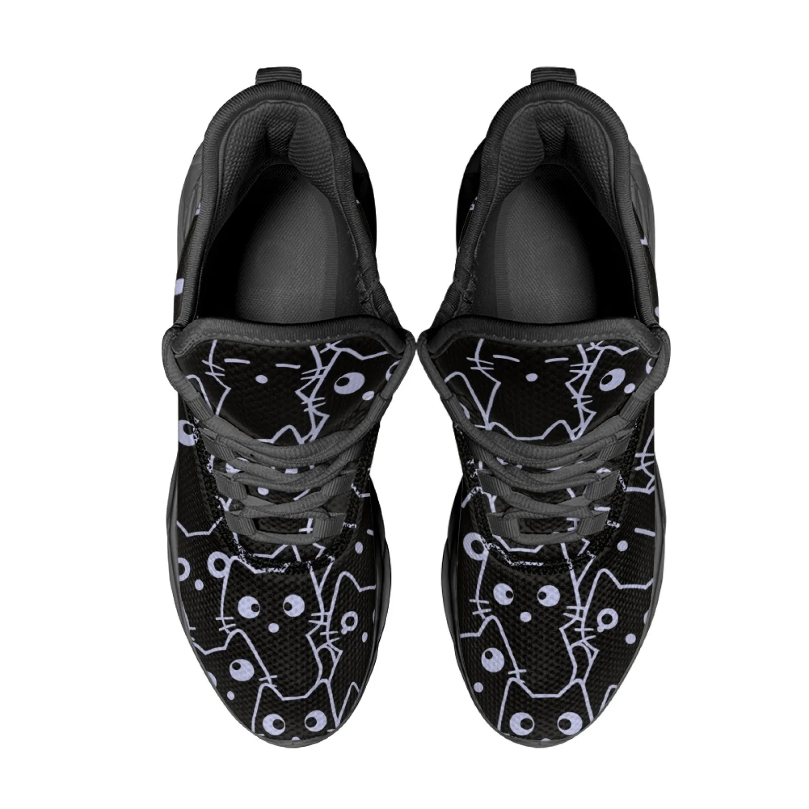 PENSTROLL Cartoon Cat Design Comfortable Men's Running Shoes Athletic Sneakers for Walking Lightweight Athletic Trainer