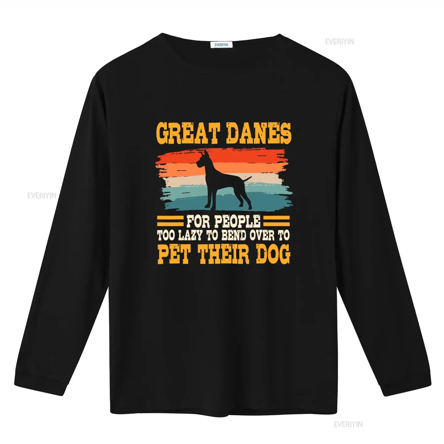 Great Danes For People Too Lazy To Bend Over Pet Their Dog Retro Vintage T Shirt vintage Washed Slightly Top For Everyday Wear
