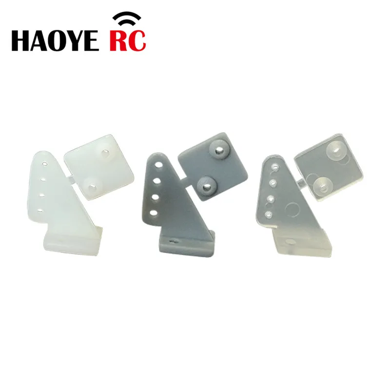 Haoye 10Pcs Nylon Zip Horns/Pin Horn Without Screws 4Hole RC Airplanes Parts Electric Planes Foam Model Replacement Accessoriess