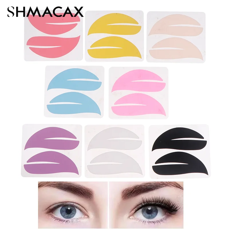 New Reusable 1Pair Eye Pads Silicone Stripe Lash Lift Eyelash Extension Hydrogel Patches Under Eye Gel Patch Makeup Tools