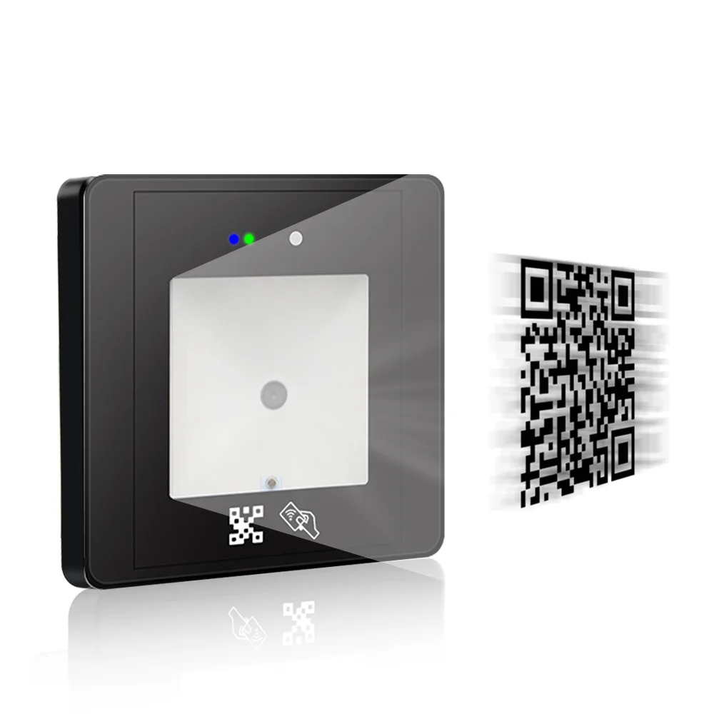 Lettore di controllo accessi con codice QR per tornello 1D e 2D con scheda RFID con interfaccia USB, RS232 o TCP/IP